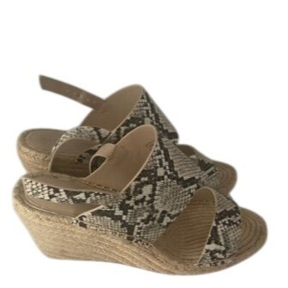 Kenneth Cole Womens Snakeskin Print Espadrille Wedges Size 7.5M - Picture 3 of 8